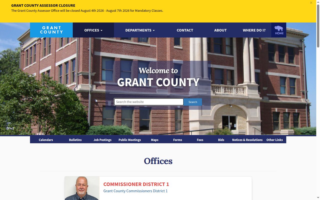 Grant County Jail release records address and phone listing
